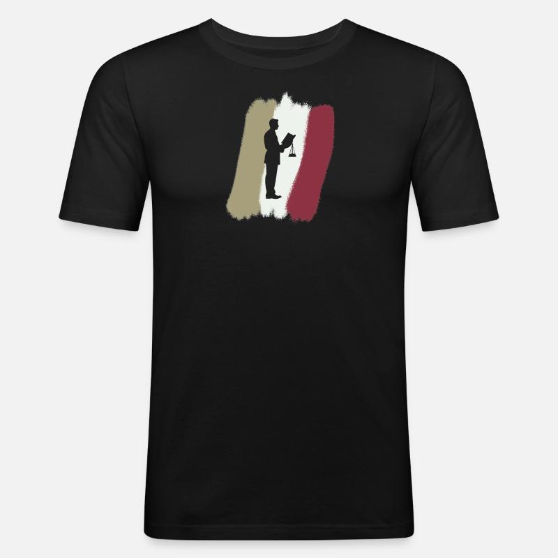 Gericht Versicherung - Männer Slim Fit T-Shirt - Schwarz