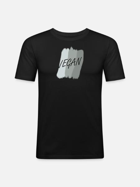 Vegan Organic - Men's Slim Fit T-Shirt - black