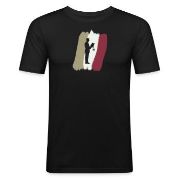 Court Paragraph Judge - Men's Slim Fit T-Shirt - black - Front - Nik (191cm)