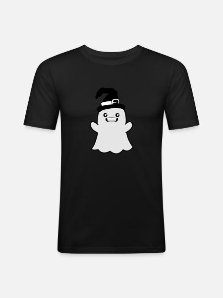 Funny Ghost - Men's Slim Fit T-Shirt - black