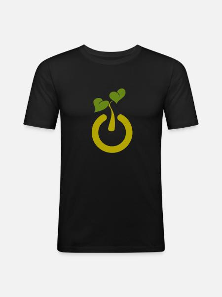 Switch off plant - Men's Slim Fit T-Shirt - black