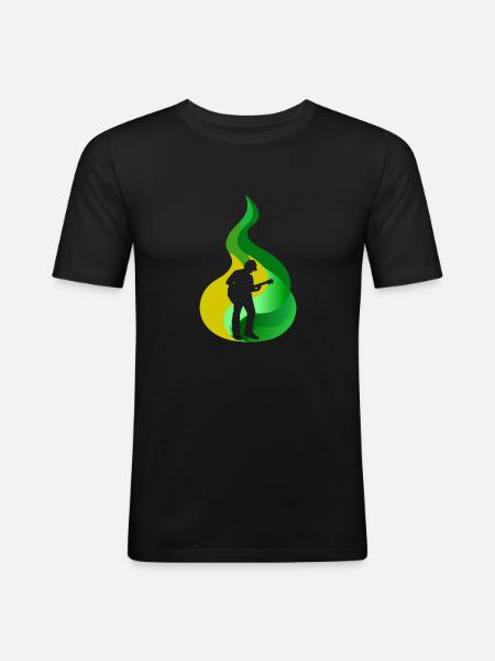 Guitar Bassist Basser - Men's Slim Fit T-Shirt - black