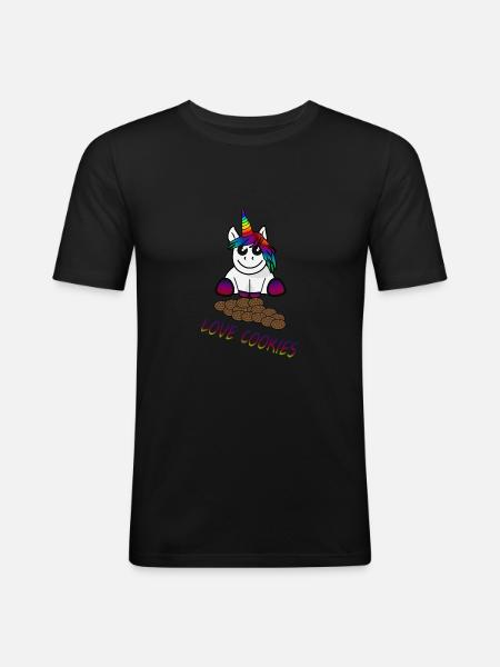 Lustiges Design - Männer Slim Fit T-Shirt - Schwarz