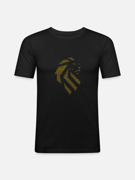 Palestine Lion - Men's Slim Fit T-Shirt - black