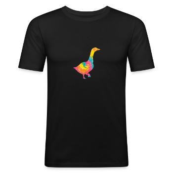 Goose - Men's Slim Fit T-Shirt - black - Front - Nik (191cm)