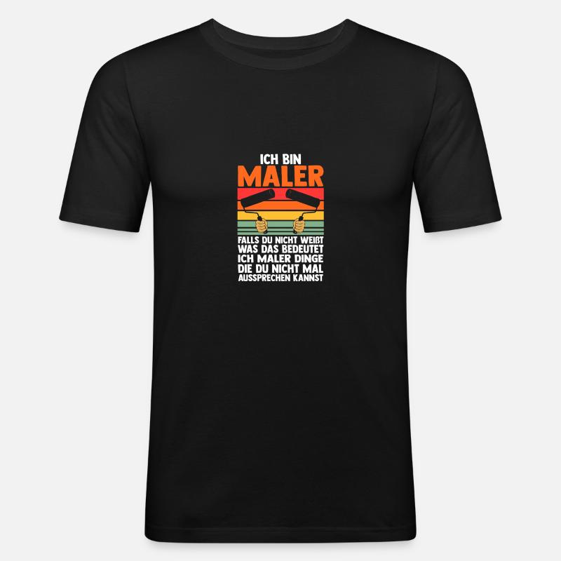 Master Painter Journeyman Painter - Men's Slim Fit T-Shirt - black