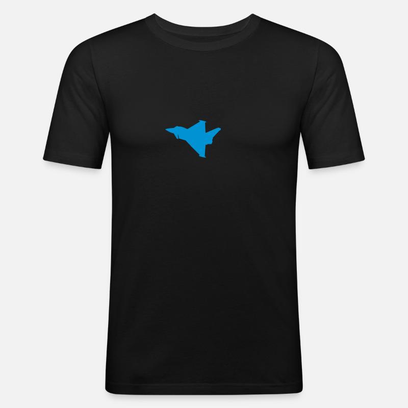 EF2000 Typhoon - Männer Slim Fit T-Shirt - Schwarz