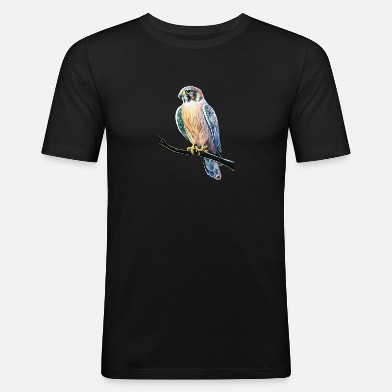 Vöglein - Männer Slim Fit T-Shirt - Schwarz