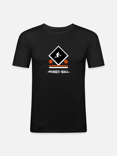 Basketball T-shirt - Men's Slim Fit T-Shirt - black