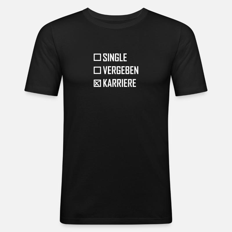 karriere - Männer Slim Fit T-Shirt - Schwarz