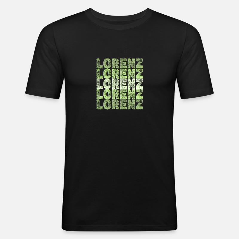 Lorenz - Männer Slim Fit T-Shirt - Schwarz
