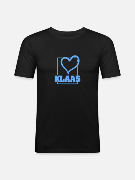 Gift for Klaas - Men's Slim Fit T-Shirt - black