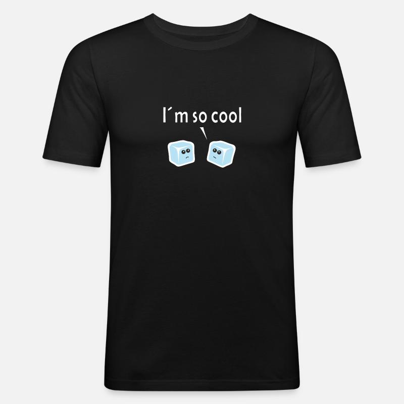 Ich bin so cool - Männer Slim Fit T-Shirt - Schwarz