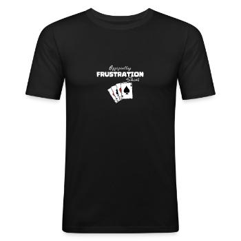 Frustration Official Shirt - Men's Slim Fit T-Shirt - black - Front - Nik (191cm)