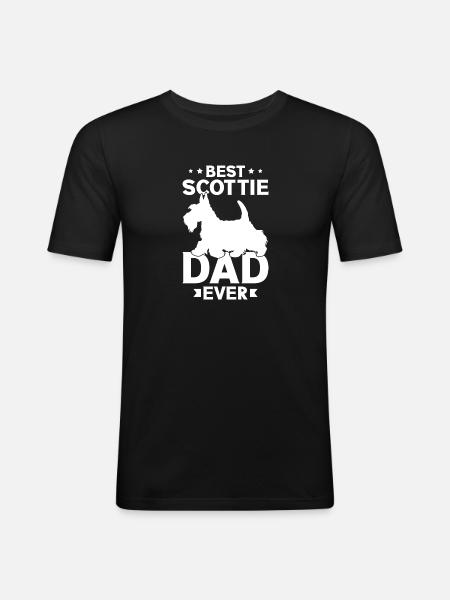 Scottish Terrier Scottie Dog - Men's Slim Fit T-Shirt - black