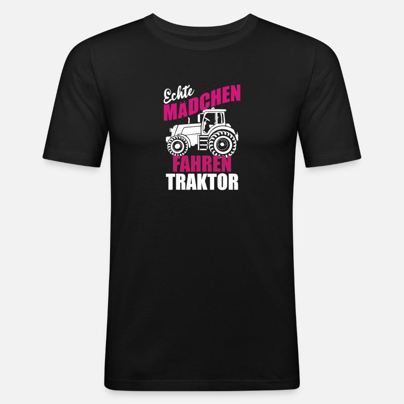 Landwirt Bauer Farmer - Männer Slim Fit T-Shirt - Schwarz