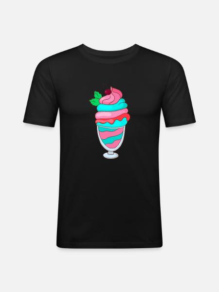 Sundae - Men's Slim Fit T-Shirt - black