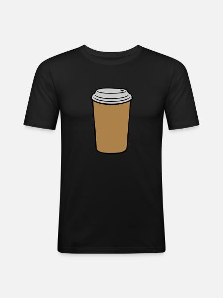 Coffee to go mug - Men's Slim Fit T-Shirt - black