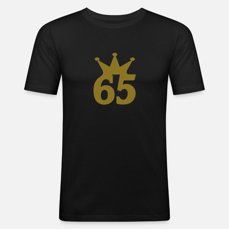 65 krone c1w7 - Männer Slim Fit T-Shirt - Schwarz