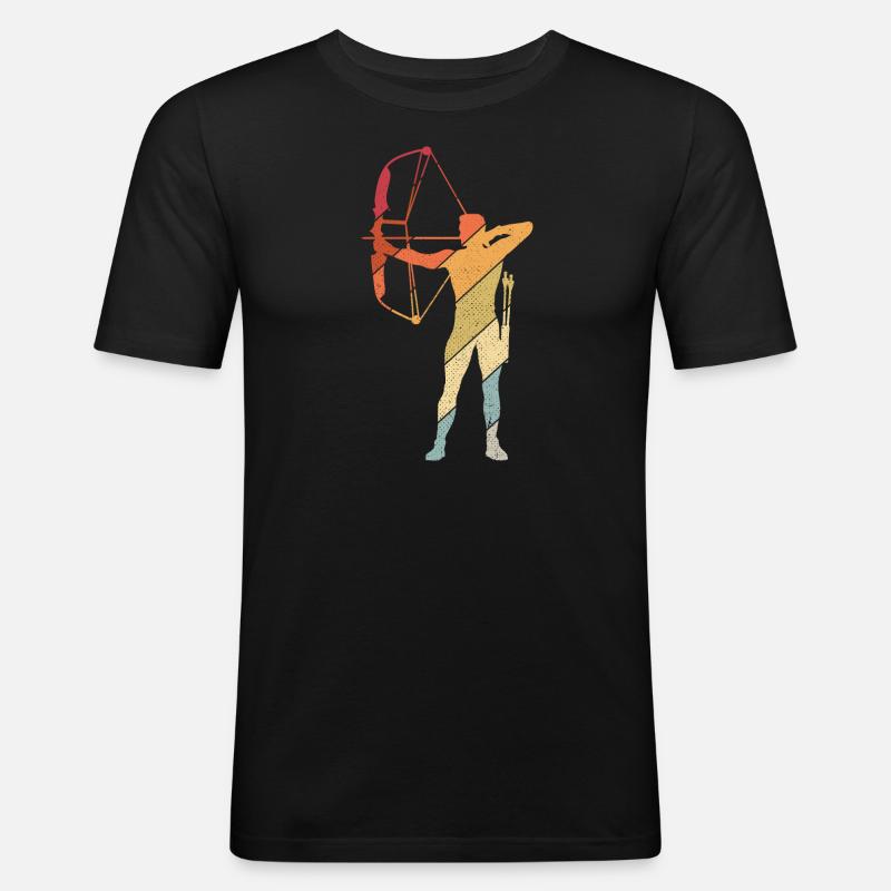 Bogenschießen Archery - Männer Slim Fit T-Shirt - Schwarz
