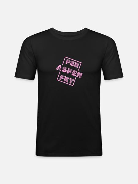 Einzigartig Aspen - Männer Slim Fit T-Shirt - Schwarz