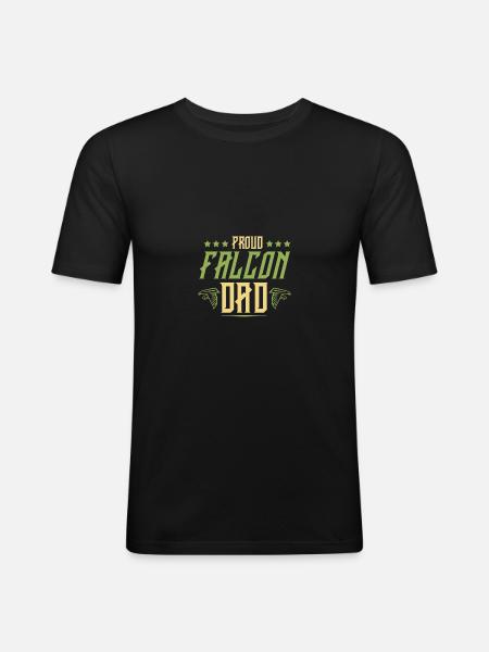 Falconry Papa - Men's Slim Fit T-Shirt - black