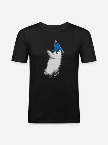 Campanule du Pingouin - T-shirt près du corps Homme - noir