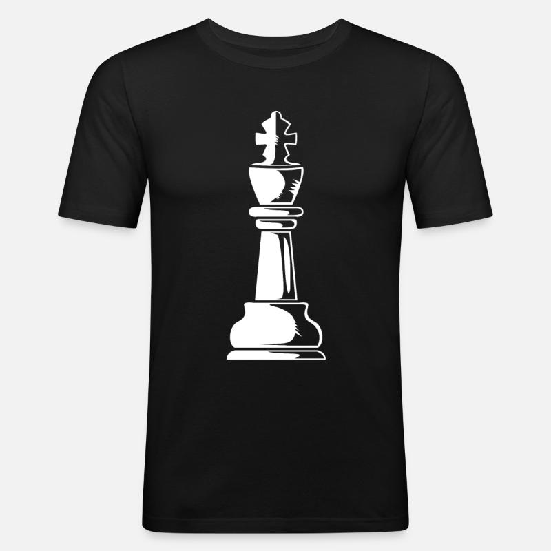Échecs roi d’échecs - T-shirt près du corps Homme - noir