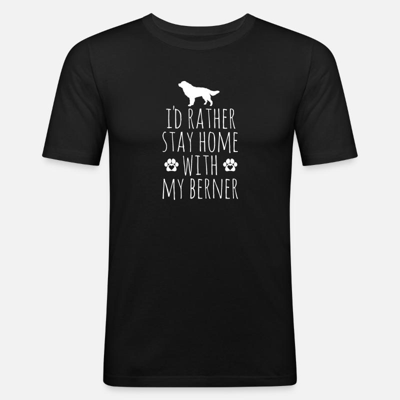 Berner Sennenhund - Männer Slim Fit T-Shirt - Schwarz