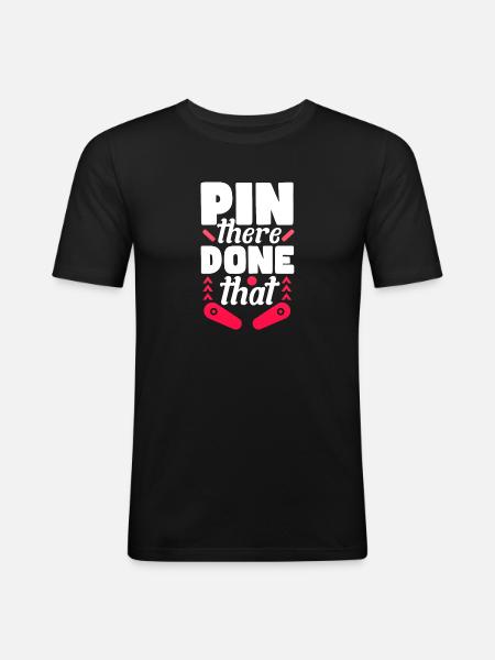 Pin there Done that - Men's Slim Fit T-Shirt - black