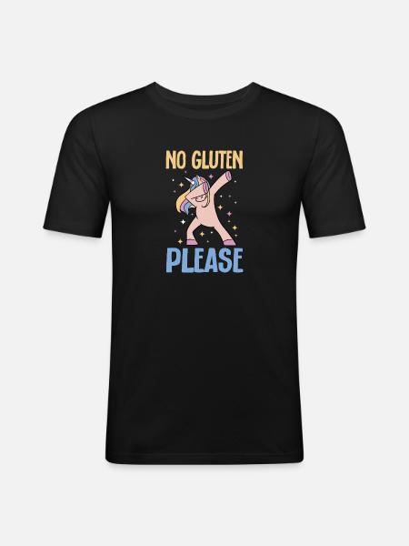 Gluten Free Gluten Intolerance - Men's Slim Fit T-Shirt - black
