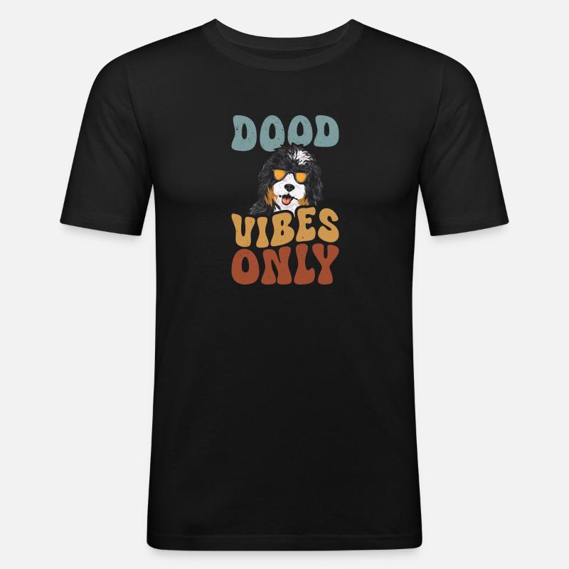 Bernedoodle Hund - Männer Slim Fit T-Shirt - Schwarz