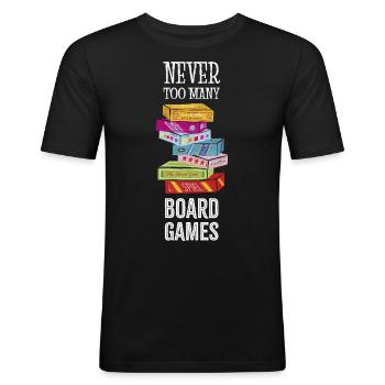 Boardgames Lover - Men's Slim Fit T-Shirt - black - Front - Nik (191cm)