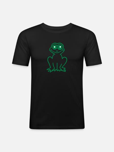 Grenouille 2 - T-shirt près du corps Homme - noir