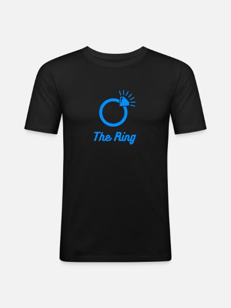 The Ring - Männer Slim Fit T-Shirt - Schwarz