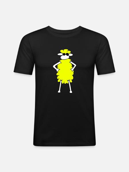 Sheep cool! - Men's Slim Fit T-Shirt - black
