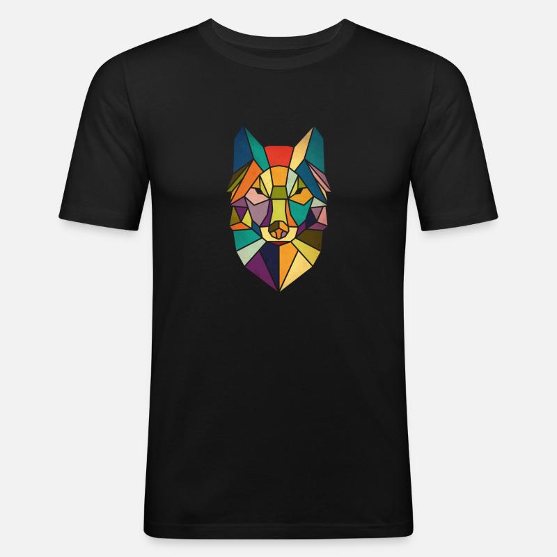 Fuchs - Männer Slim Fit T-Shirt - Schwarz