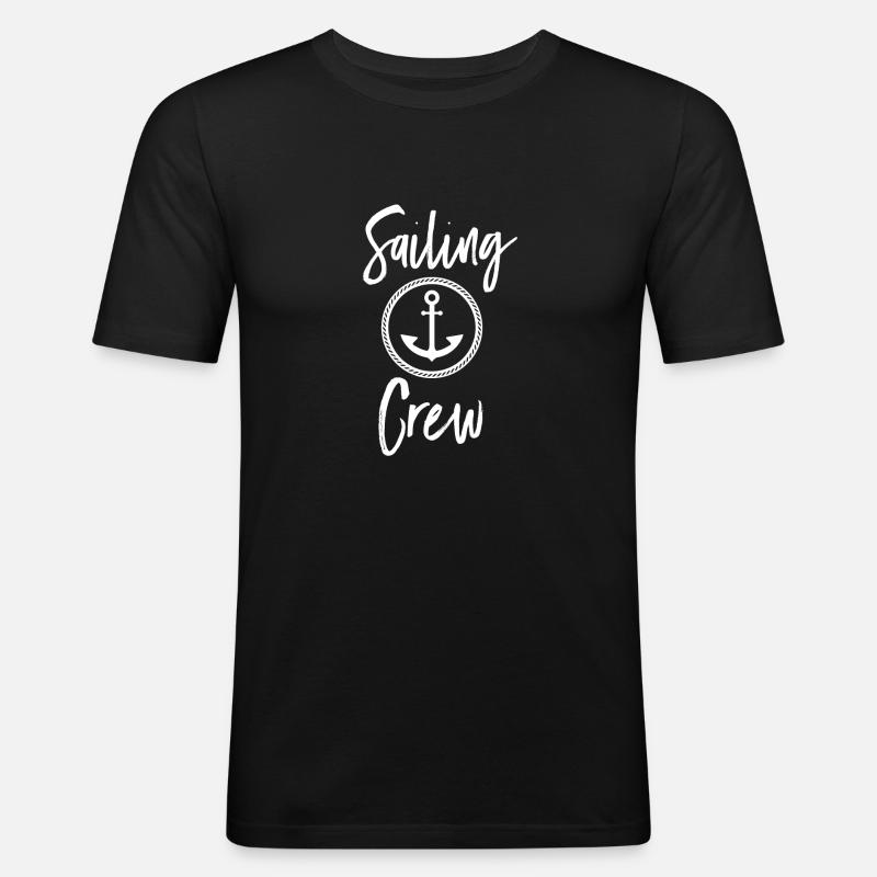 Sailing Crew - Männer Slim Fit T-Shirt - Schwarz