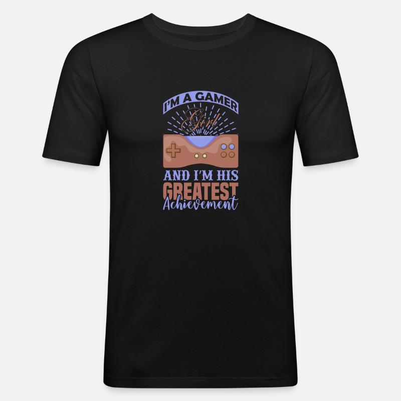 Ich bin ein Gamer - Männer Slim Fit T-Shirt - Schwarz