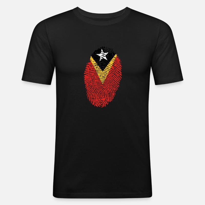 Osttimor - Männer Slim Fit T-Shirt - Schwarz