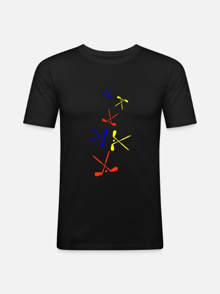Golf symbol - Männer Slim Fit T-Shirt - Schwarz