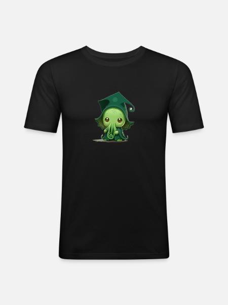 Un bébé mignon Cthulhu - T-shirt près du corps Homme - noir