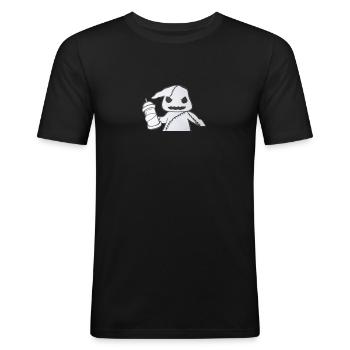 fantôme - T-shirt près du corps Homme - noir - Devant - Nik (191cm)