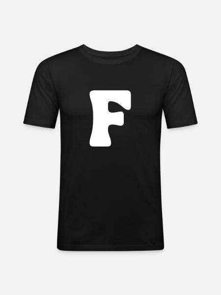 F - T-shirt près du corps Homme - noir
