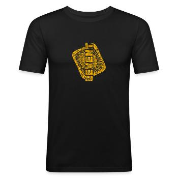Stardust Levent - Men's Slim Fit T-Shirt - black - Front - Nik (191cm)