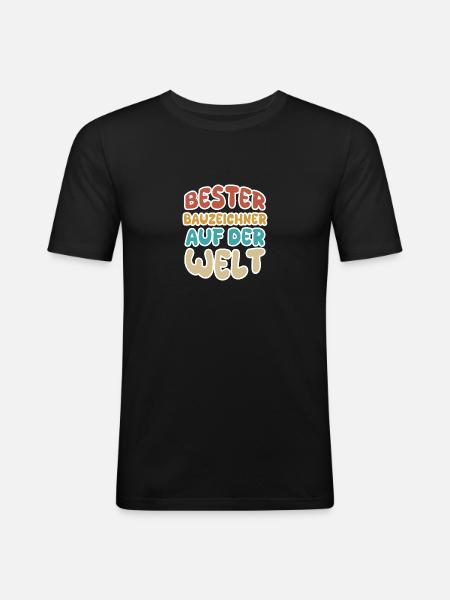 Vocation draughtsman - Men's Slim Fit T-Shirt - black