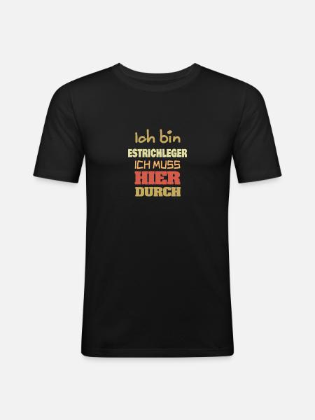 Screed layer as a profession - Men's Slim Fit T-Shirt - black