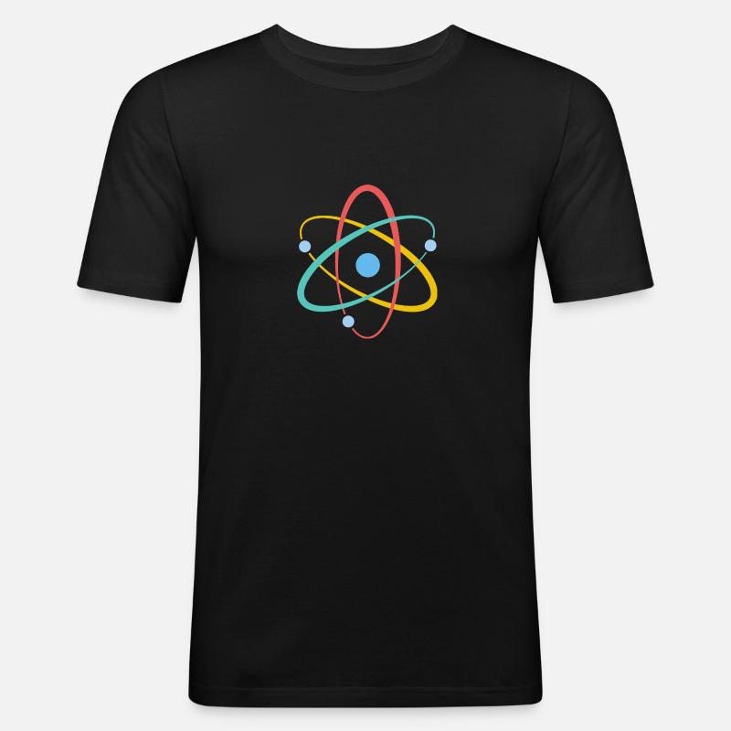 Physics Atom Physicist Gift - Men's Slim Fit T-Shirt - black