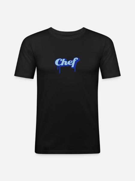 chef - Men's Slim Fit T-Shirt - black