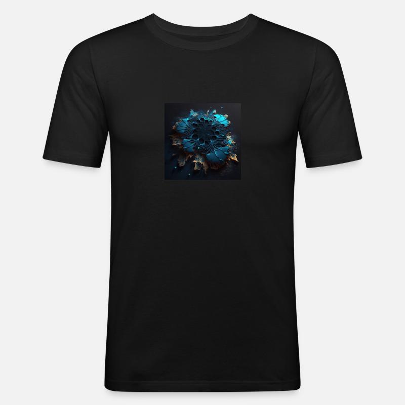 Abstrakter Schädel n°8 - Männer Slim Fit T-Shirt - Schwarz